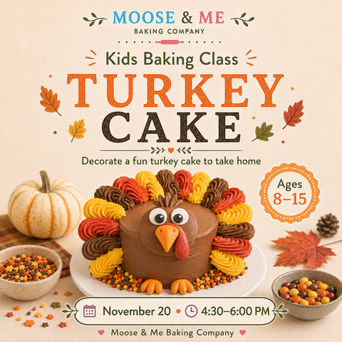 Kids Baking Class: Turkey Cake – November 20