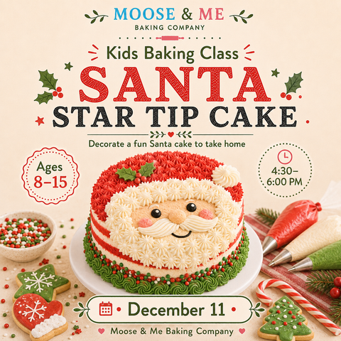Kids Baking Class: Santa Star Tip Cake – December 11